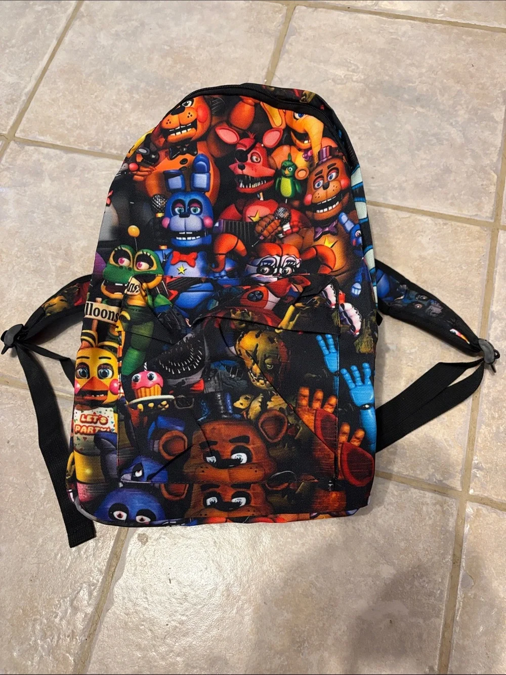FNAF- Five Nights at Freddy's Casual Rucksack Back Pack All Over Print NEW!